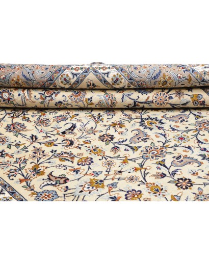 Tappeto Kashan Persia beige grigio 232x353