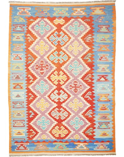 Tappeto Kilim Afghanistan beige rosso 202x293