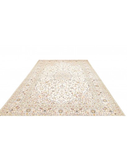 Tappeto Kashan Persia bianco marrone 240x350