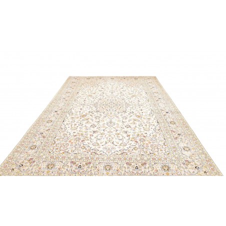 Tappeto Kashan Persia bianco marrone 240x350