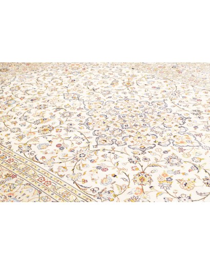 Tappeto Kashan Persia bianco marrone 240x350