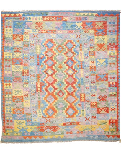 Tappeto Kilim Afghanistan beige rosso 320x361