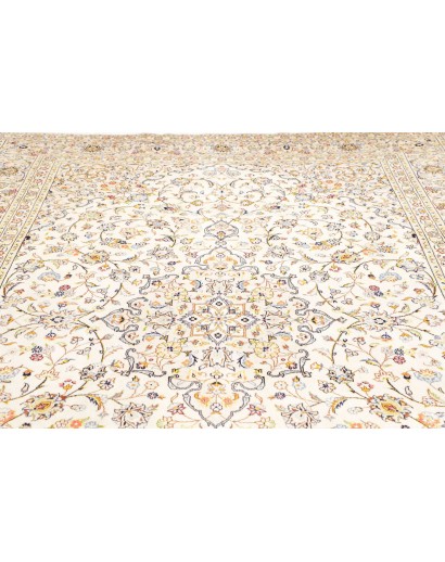 Tappeto Kashan Persia bianco marrone 240x350