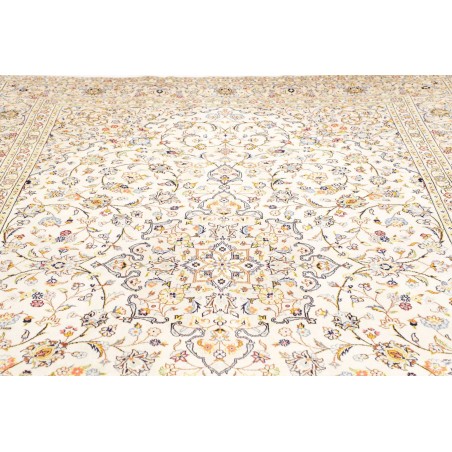 Tappeto Kashan Persia bianco marrone 240x350