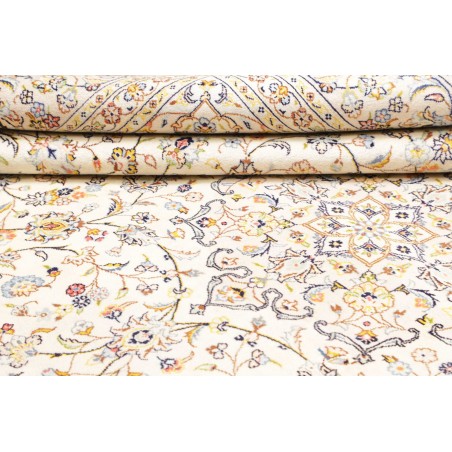 Tappeto Kashan Persia bianco marrone 240x350