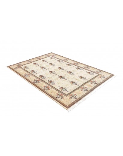 Tappeto Kashan Fine Persia bianco azzurro 150x210