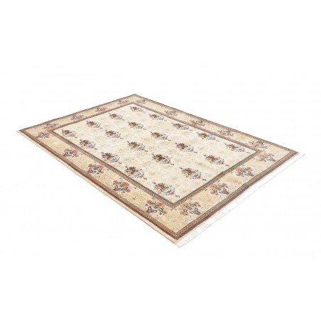 Tappeto Kashan Fine Persia bianco azzurro 150x210