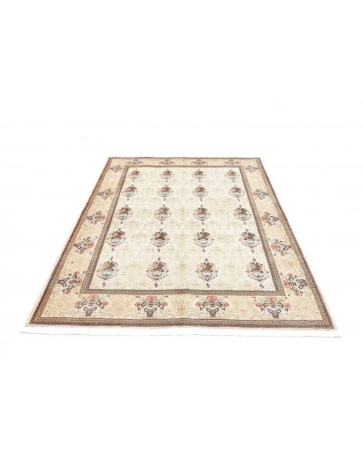 Tappeto Kashan Fine Persia bianco azzurro 150x210