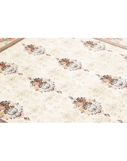 Tappeto Kashan Fine Persia bianco azzurro 150x210