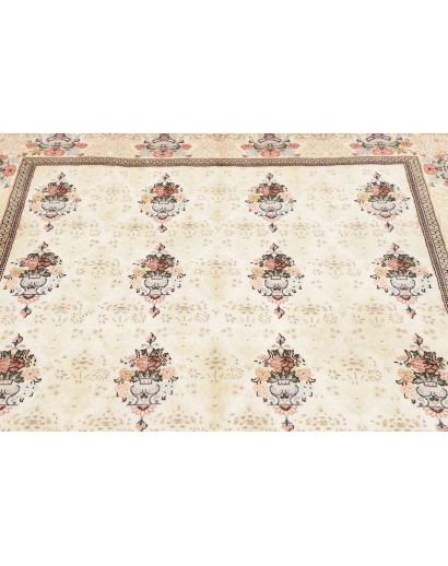 Tappeto Kashan Fine Persia bianco azzurro 150x210