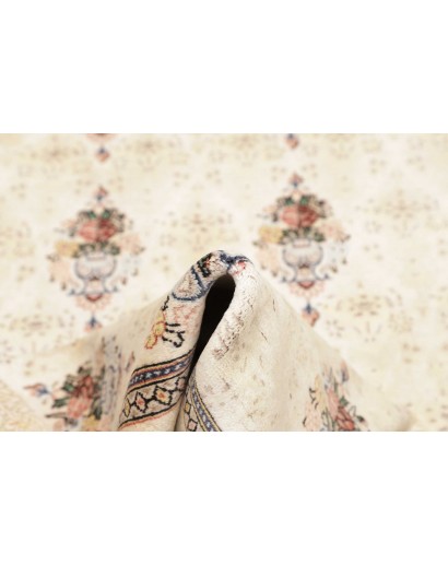 Tappeto Kashan Fine Persia bianco azzurro 150x210