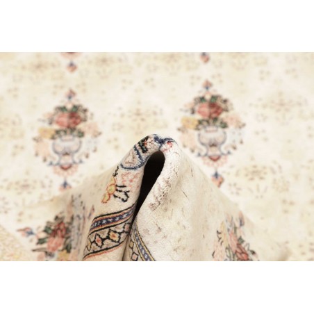 Tappeto Kashan Fine Persia bianco azzurro 150x210