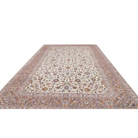 Tappeto Kashan Persia beige grigio 296x426