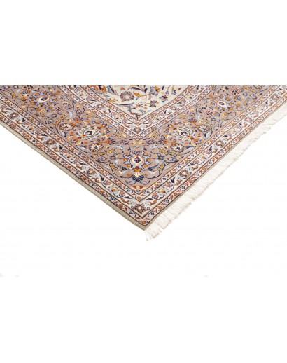 Tappeto Kashan Persia beige grigio 296x426