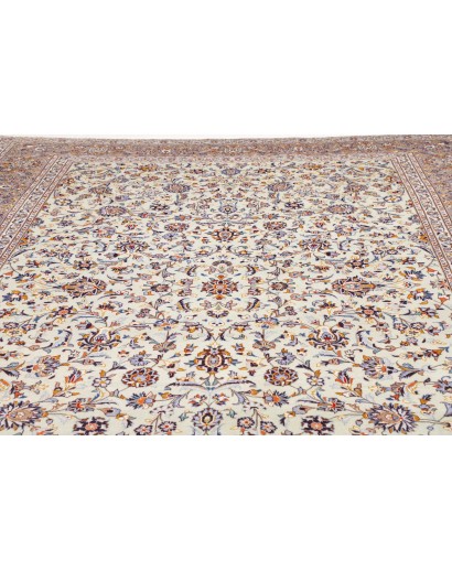Tappeto Kashan Persia beige grigio 296x426