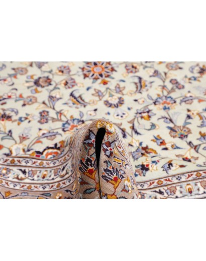Tappeto Kashan Persia beige grigio 296x426