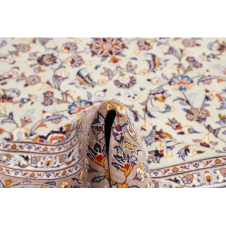 Tappeto Kashan Persia beige grigio 296x426