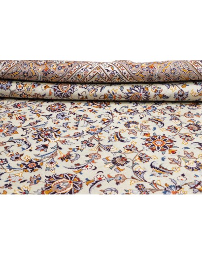 Tappeto Kashan Persia beige grigio 296x426
