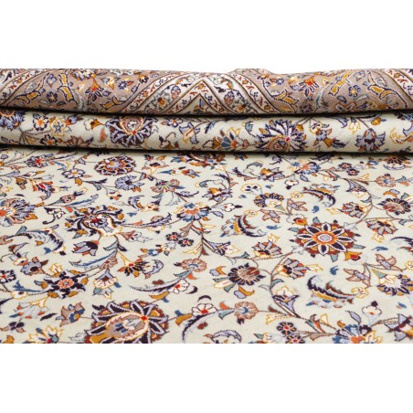 Tappeto Kashan Persia beige grigio 296x426