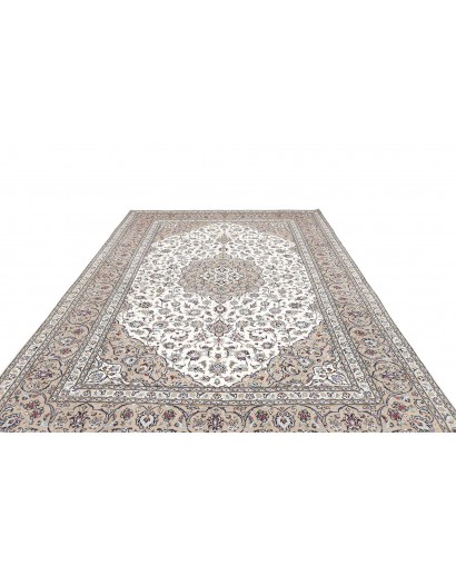 Tappeto Kashan Persia bianco grigio 250x365