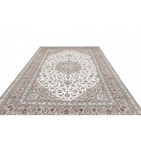 Tappeto Kashan Persia bianco grigio 250x365