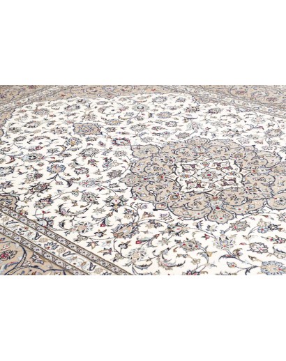 Tappeto Kashan Persia bianco grigio 250x365