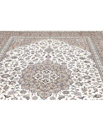 Tappeto Kashan Persia bianco grigio 250x365