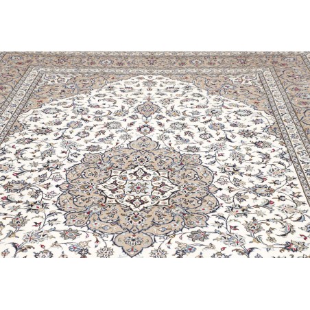 Tappeto Kashan Persia bianco grigio 250x365