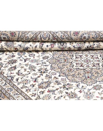 Tappeto Kashan Persia bianco grigio 250x365