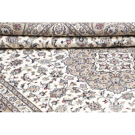 Tappeto Kashan Persia bianco grigio 250x365