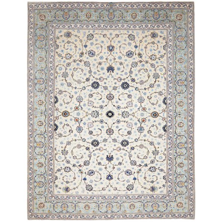 Tappeto Kashan Persia bianco grigio 310x400