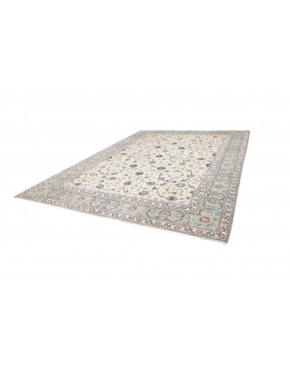 Tappeto Kashan Persia bianco grigio 310x400