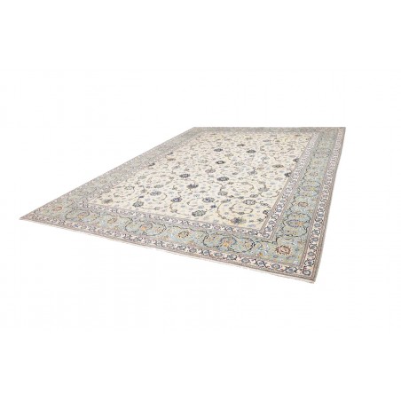 Tappeto Kashan Persia bianco grigio 310x400