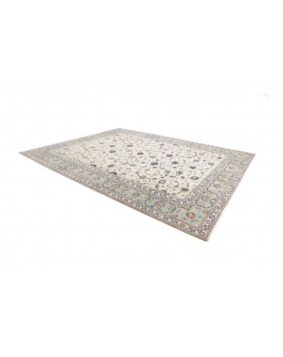 Tappeto Kashan Persia bianco grigio 310x400