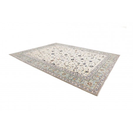 Tappeto Kashan Persia bianco grigio 310x400