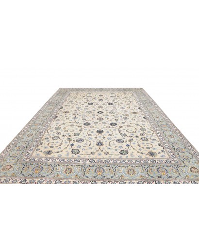 Tappeto Kashan Persia bianco grigio 310x400