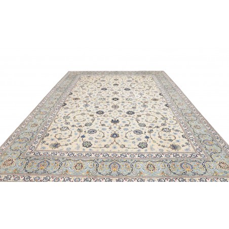 Tappeto Kashan Persia bianco grigio 310x400