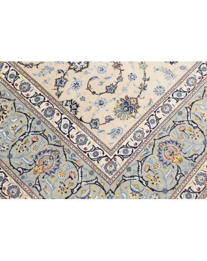 Tappeto Kashan Persia bianco grigio 310x400