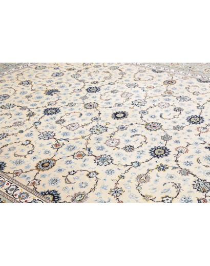 Tappeto Kashan Persia bianco grigio 310x400
