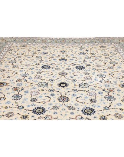 Tappeto Kashan Persia bianco grigio 310x400