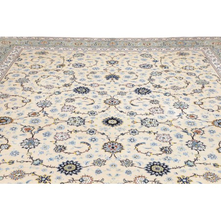 Tappeto Kashan Persia bianco grigio 310x400