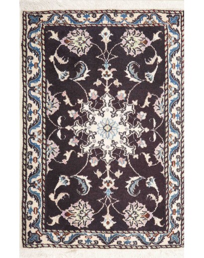 Tappeto Nain Kashmar Persia grigio bianco 60x90