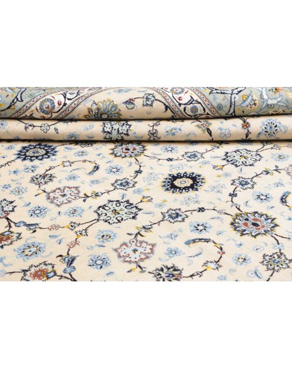Tappeto Kashan Persia bianco grigio 310x400