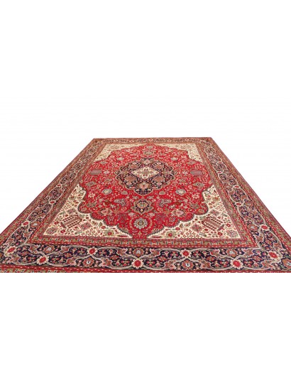 Tappeto Tabriz Persia marrone giallo 300x400