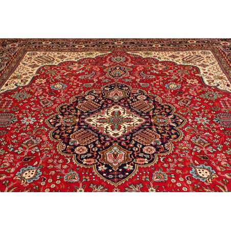 Tappeto Tabriz Persia marrone giallo 300x400