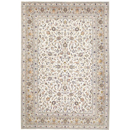 Tappeto Kashan Persia bianco azzurro 246x357