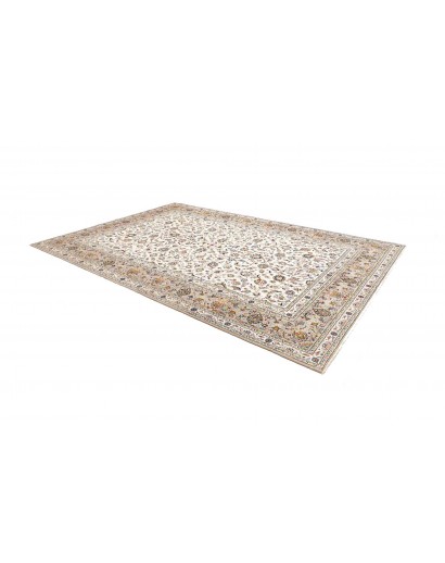 Tappeto Kashan Persia bianco azzurro 246x357