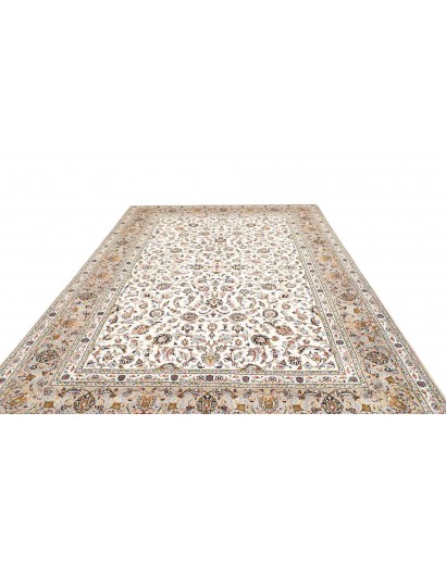 Tappeto Kashan Persia bianco azzurro 246x357