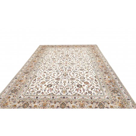 Tappeto Kashan Persia bianco azzurro 246x357