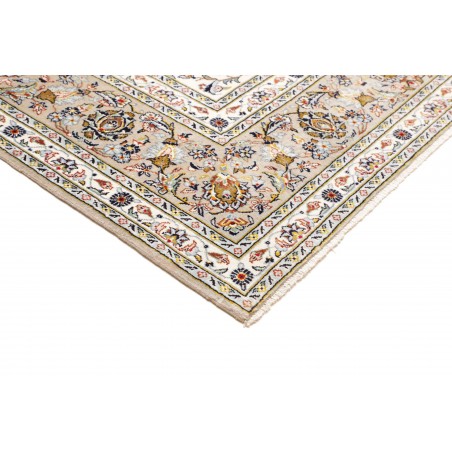 Tappeto Kashan Persia bianco azzurro 246x357